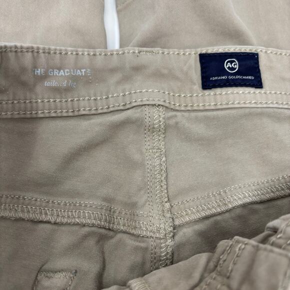 AG Adriano Goldschmied 32x29 "Tellis" Modern Slim Beige 5 Pocket Design Pants - Picture 3 of 8
